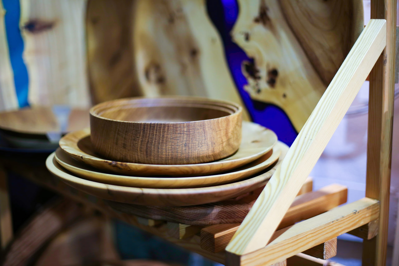 Marquetry Panels, Painted Bowls & Pyrography Art 3